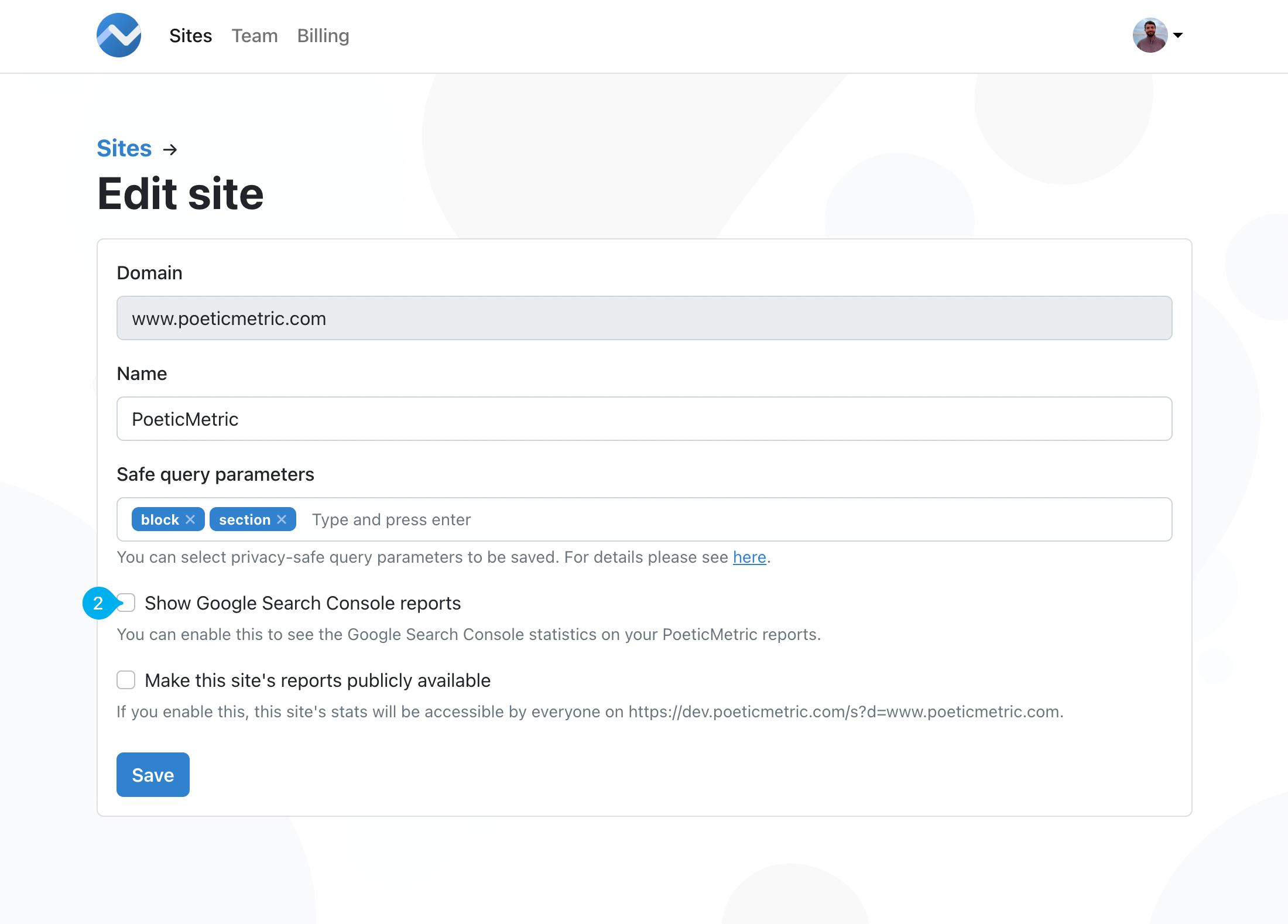 Enable the Show Google Search Console reports option. enable the show google search console reports option